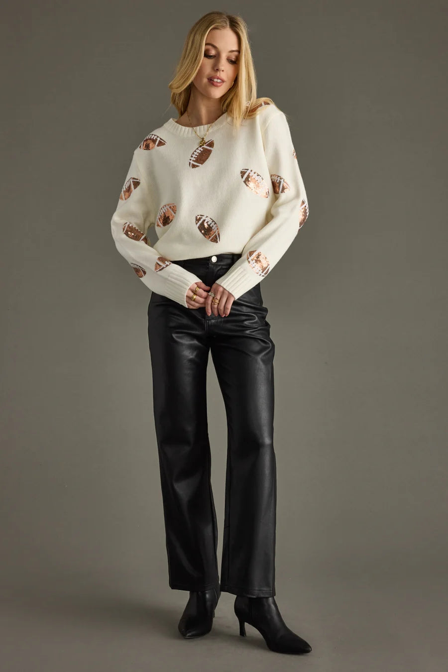 Football Sequin Sweater