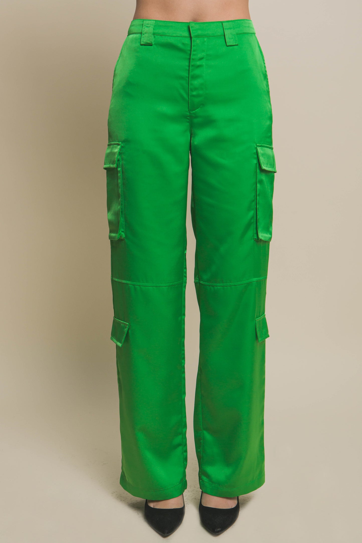 Grace Satin Cargo Pants