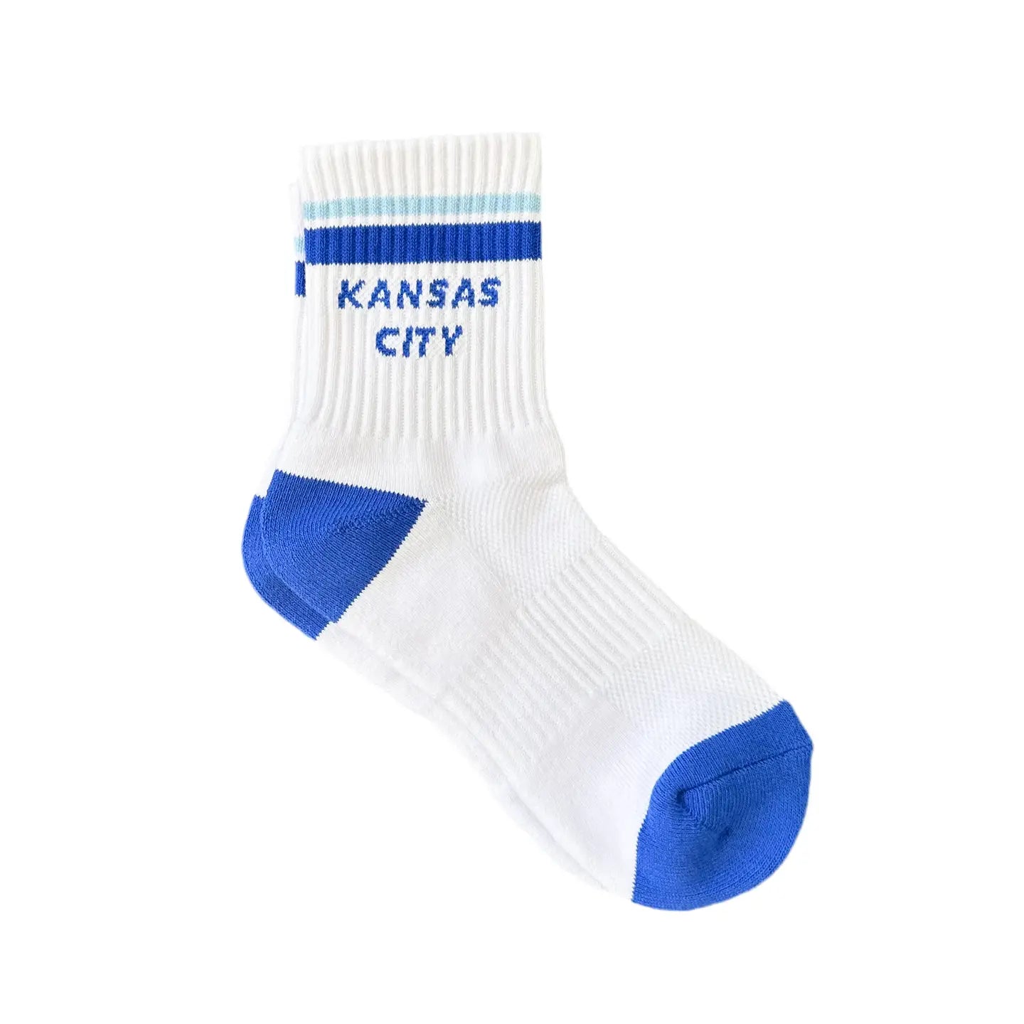 Kansas City Crew Socks - White & Blue
