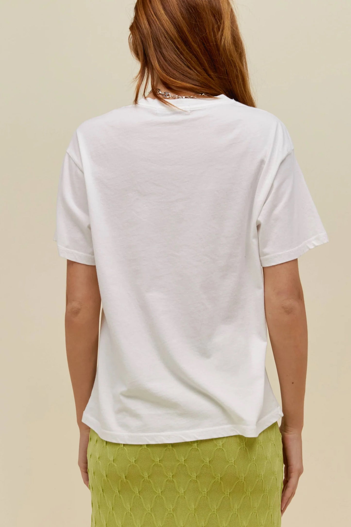 White With Neon Coloring The Beach Boys California Dreamin Boyfriend Tee