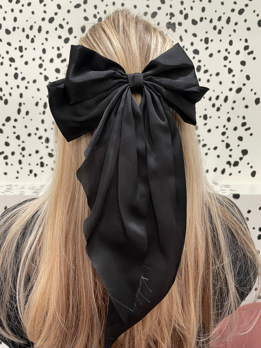 Women's Bow Hair Clip - Black