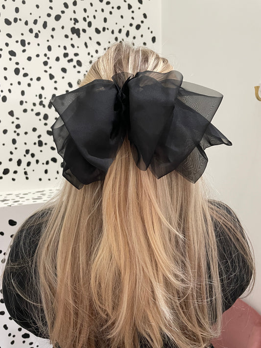 Women's Black Bow Hair Clip
