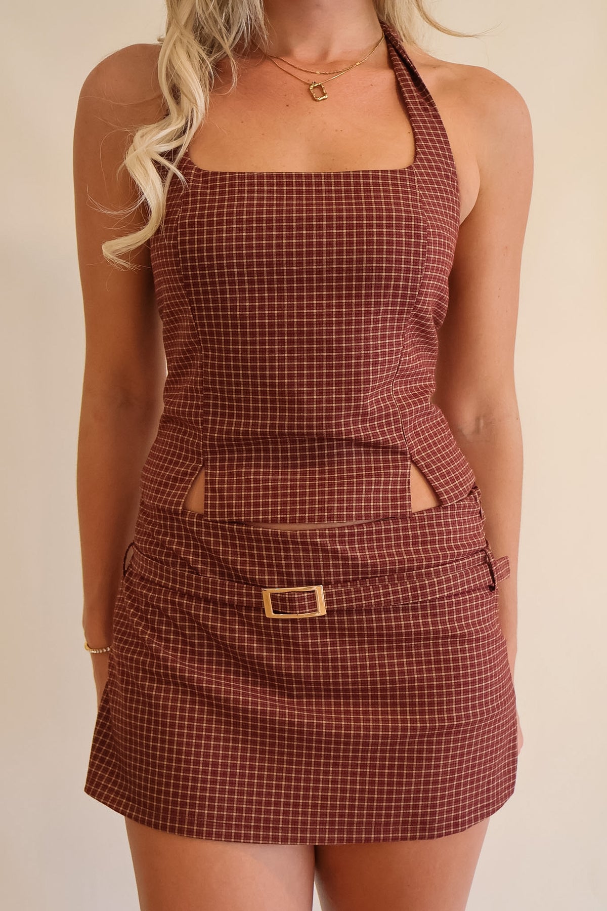 Felice Halter Top burgundy