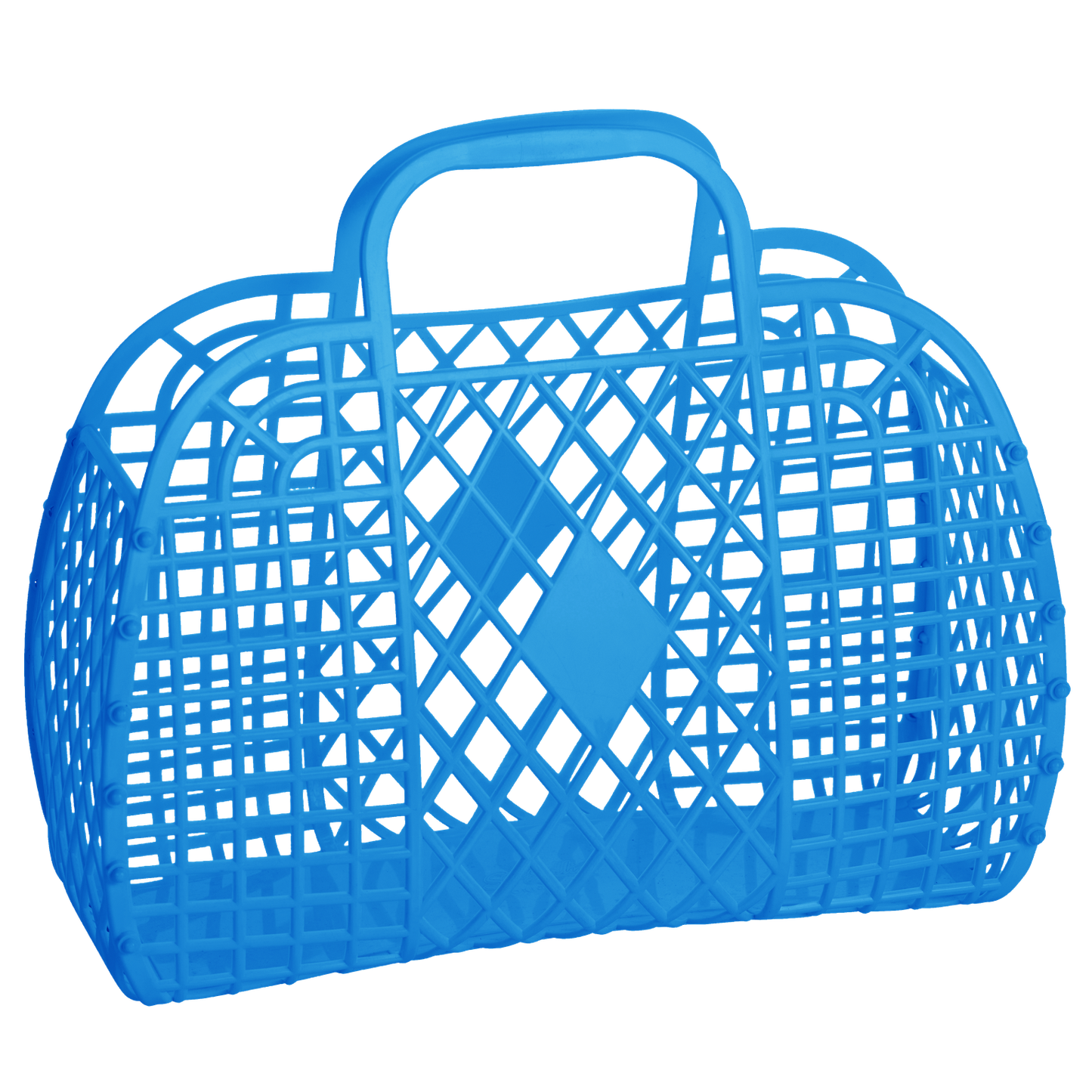 Large Retro Basket - Royal Blue