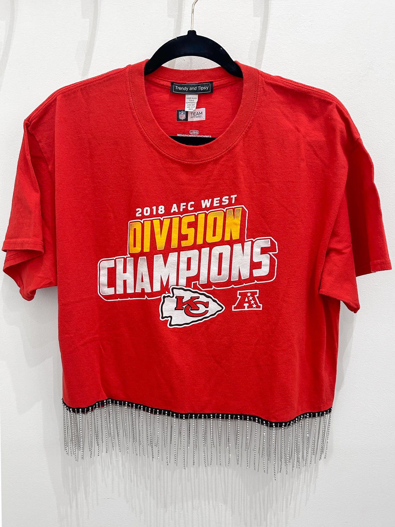 2018 Division Champs Rhinestone Fringe Tee