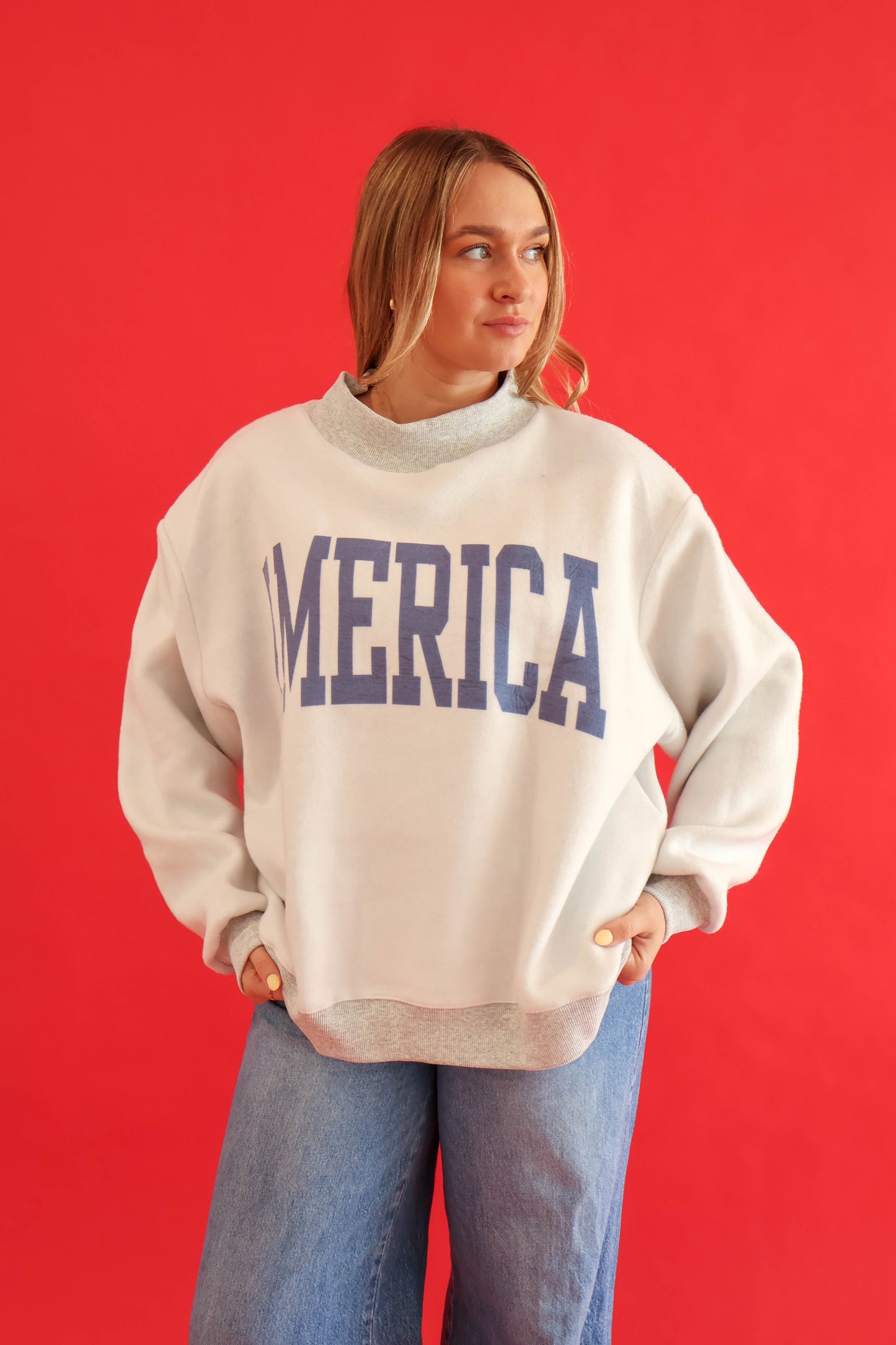Reversible USA Mockneck