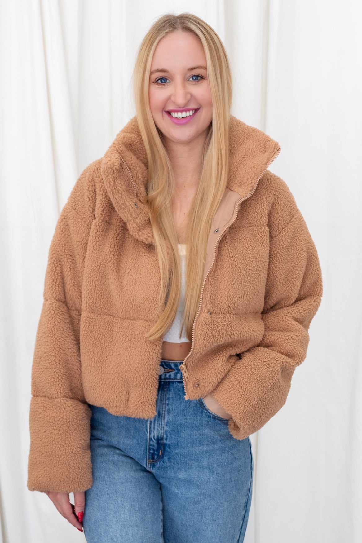 Plush Jacket - Camel