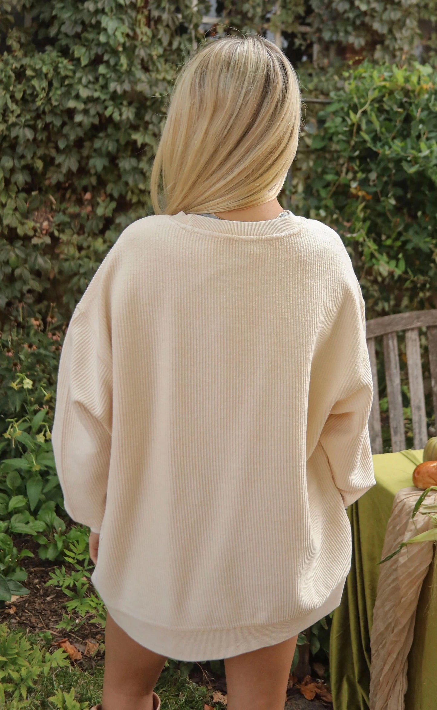 Thankful Corded Crewneck