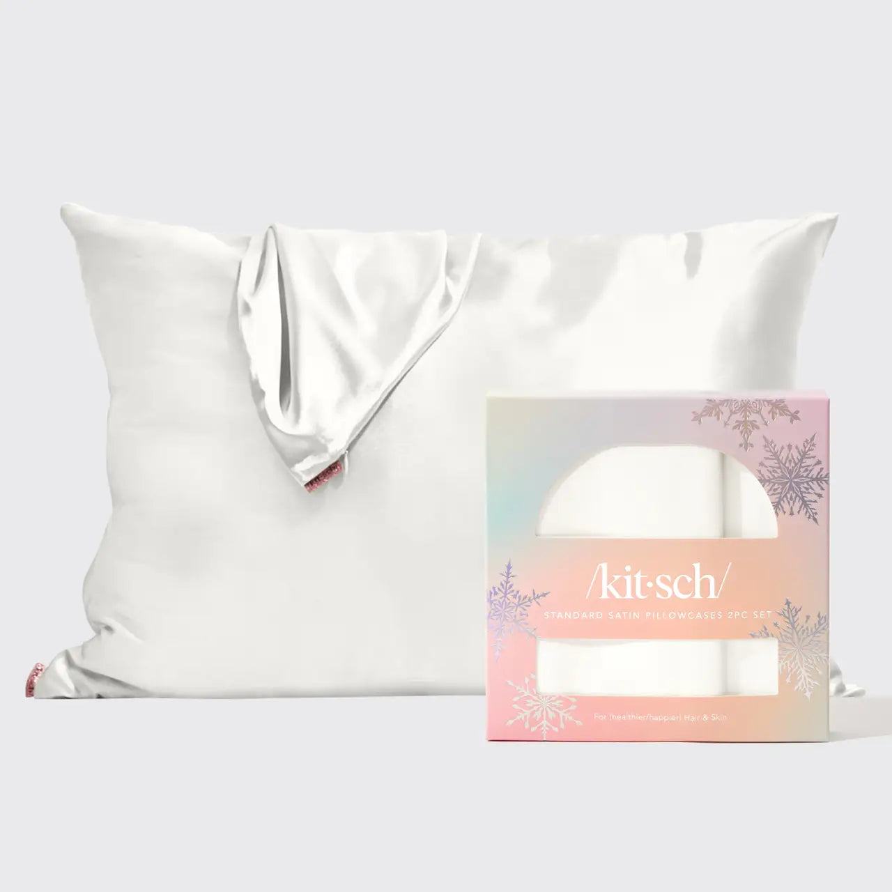Holiday Standard Pillowcase 2pc -Ivory