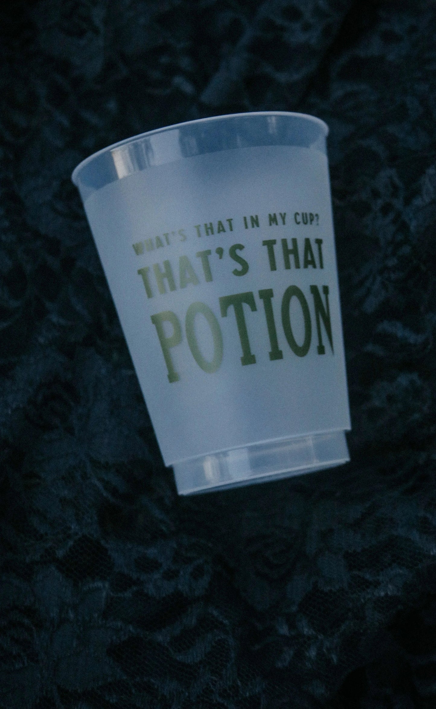 What's that in my cup? Thats that potion. Frosty Cup.