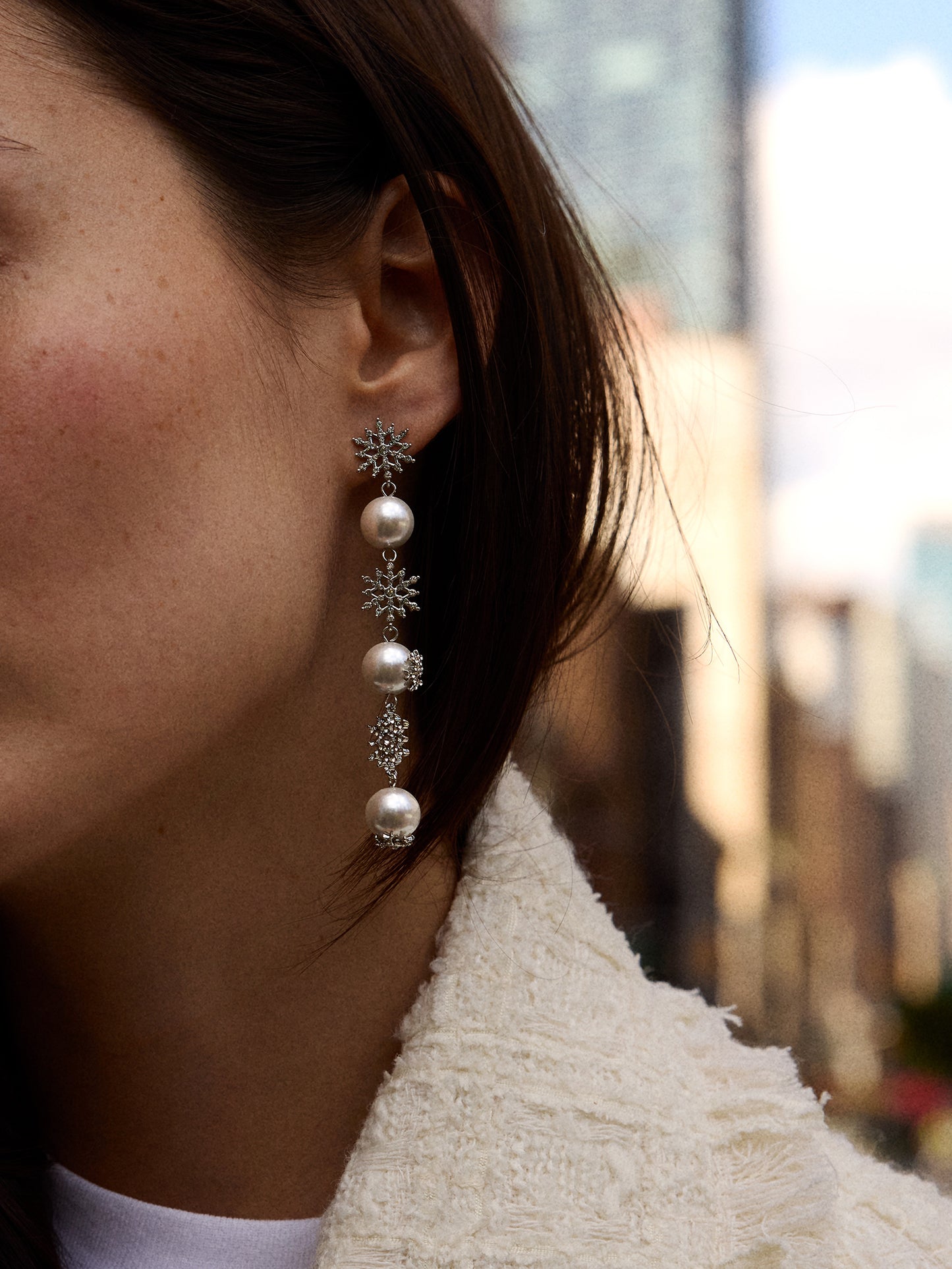 Snow And Behold Drop Earrings
