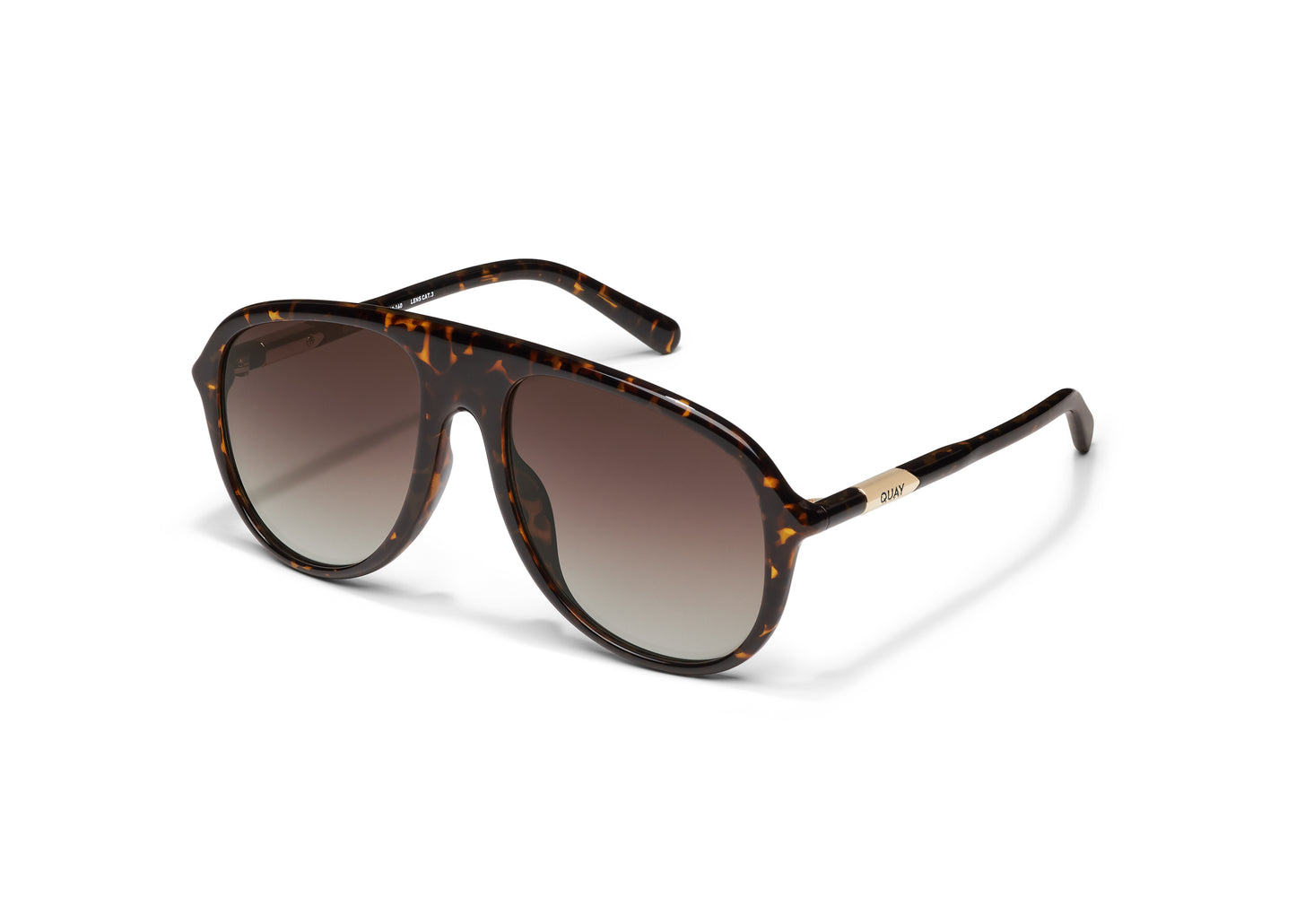 QUAY SUNGLASSES - Chart Topper - Dark Tort Frame / Brown Lens