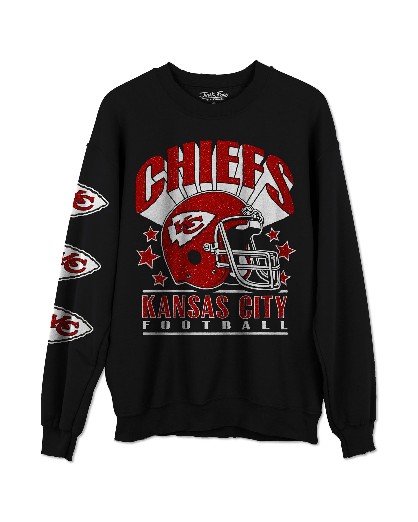 Chiefs Glitter Helmet Crewneck