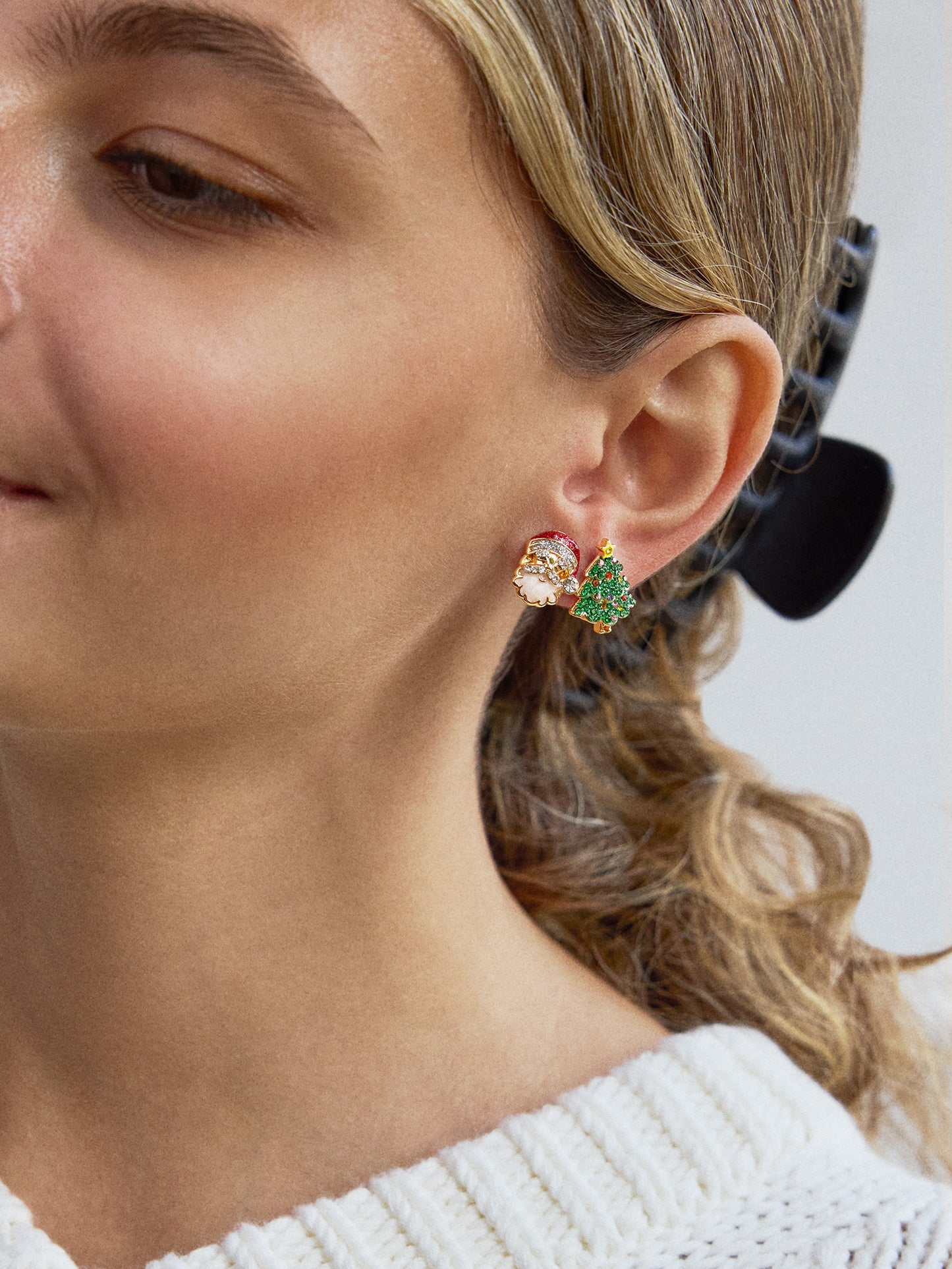 Spruced Up Santa Earring Set
