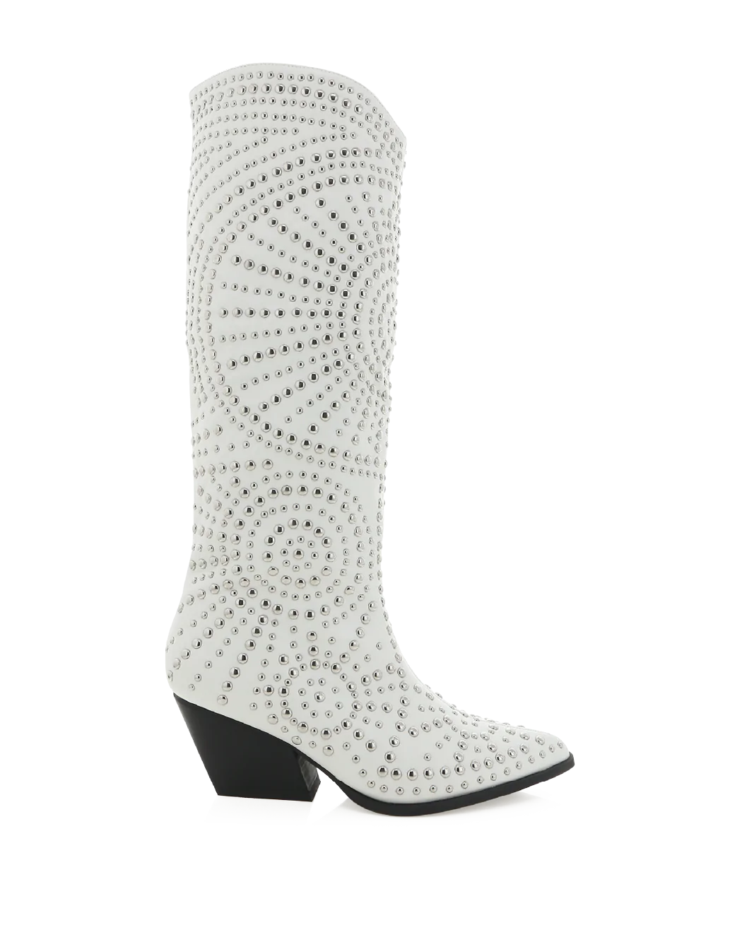 White studded 2025 cowboy boots