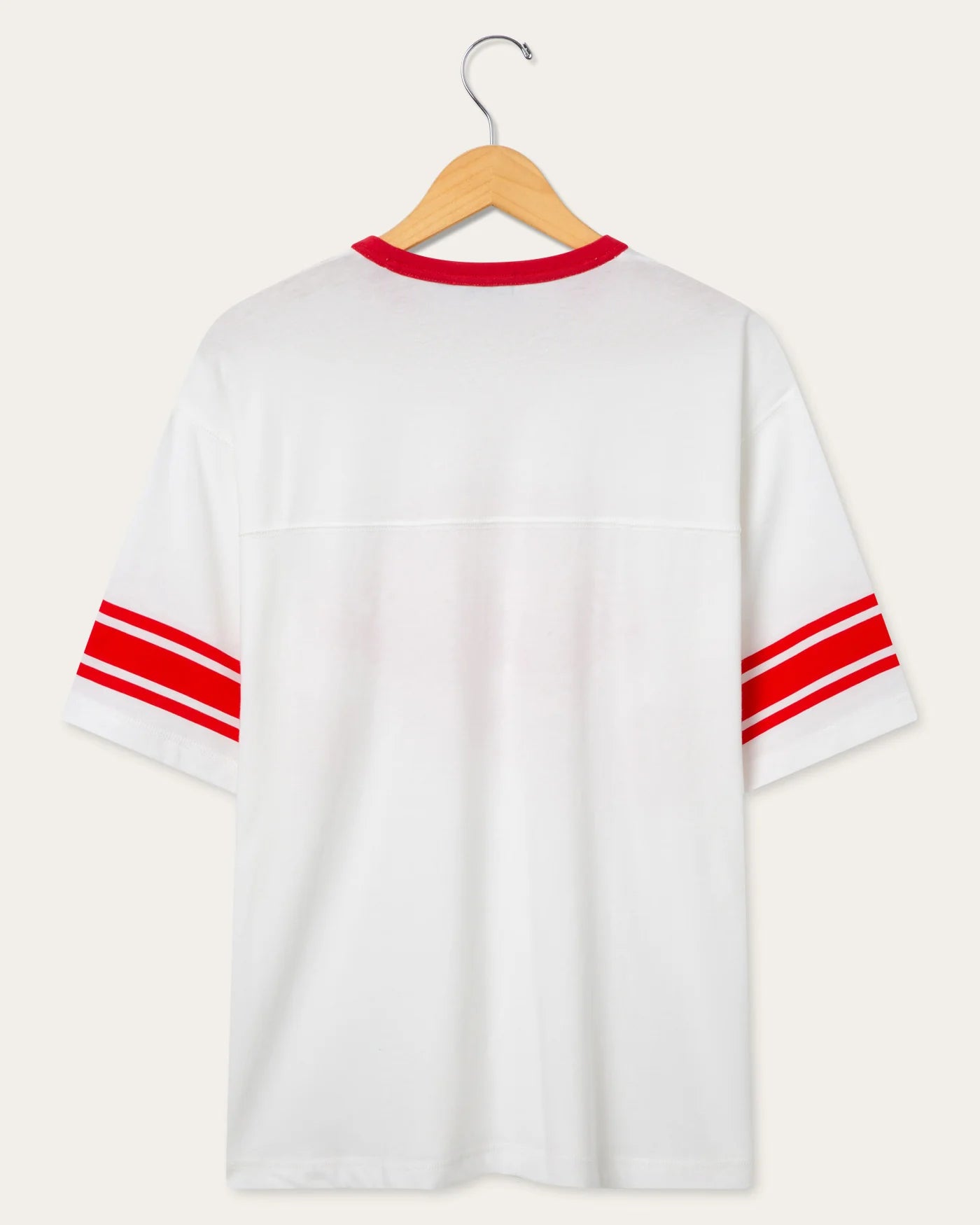 Kansas City Chiefs Oversized Striped Ringer Tee