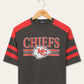 Chiefs Bling Striped Crop Tee