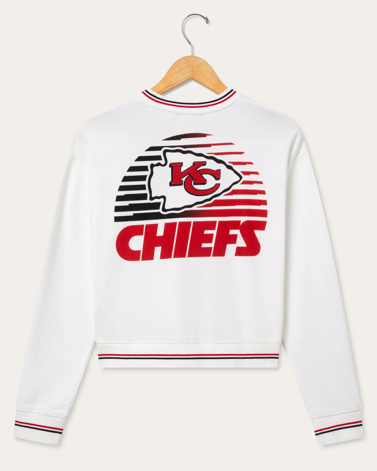 Kansas City Chiefs Cropped Striped Fleece
