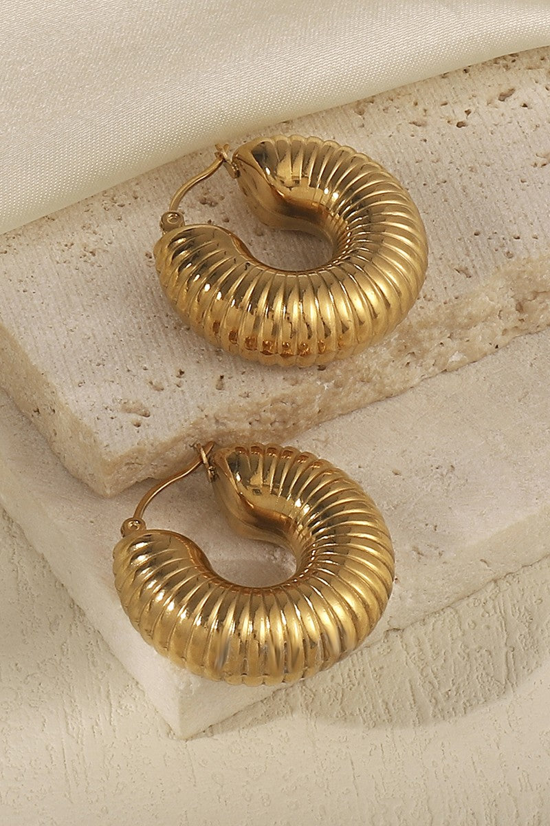 Stripe Earrings - Gold