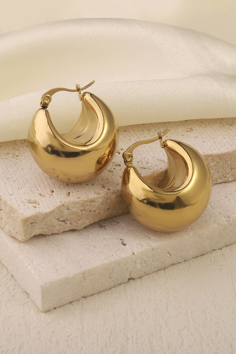 Round Earrings - Gold