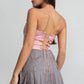 Women's  Blush Western Embroidered Corset Top  With Lace Up Back 