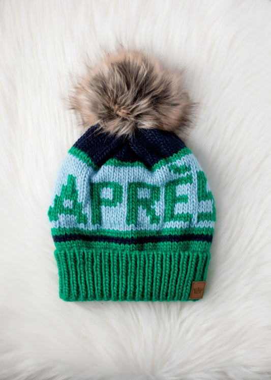 Apres Beanie - Green & Blue