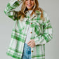 Cozy Check Plaid Jacket - Green