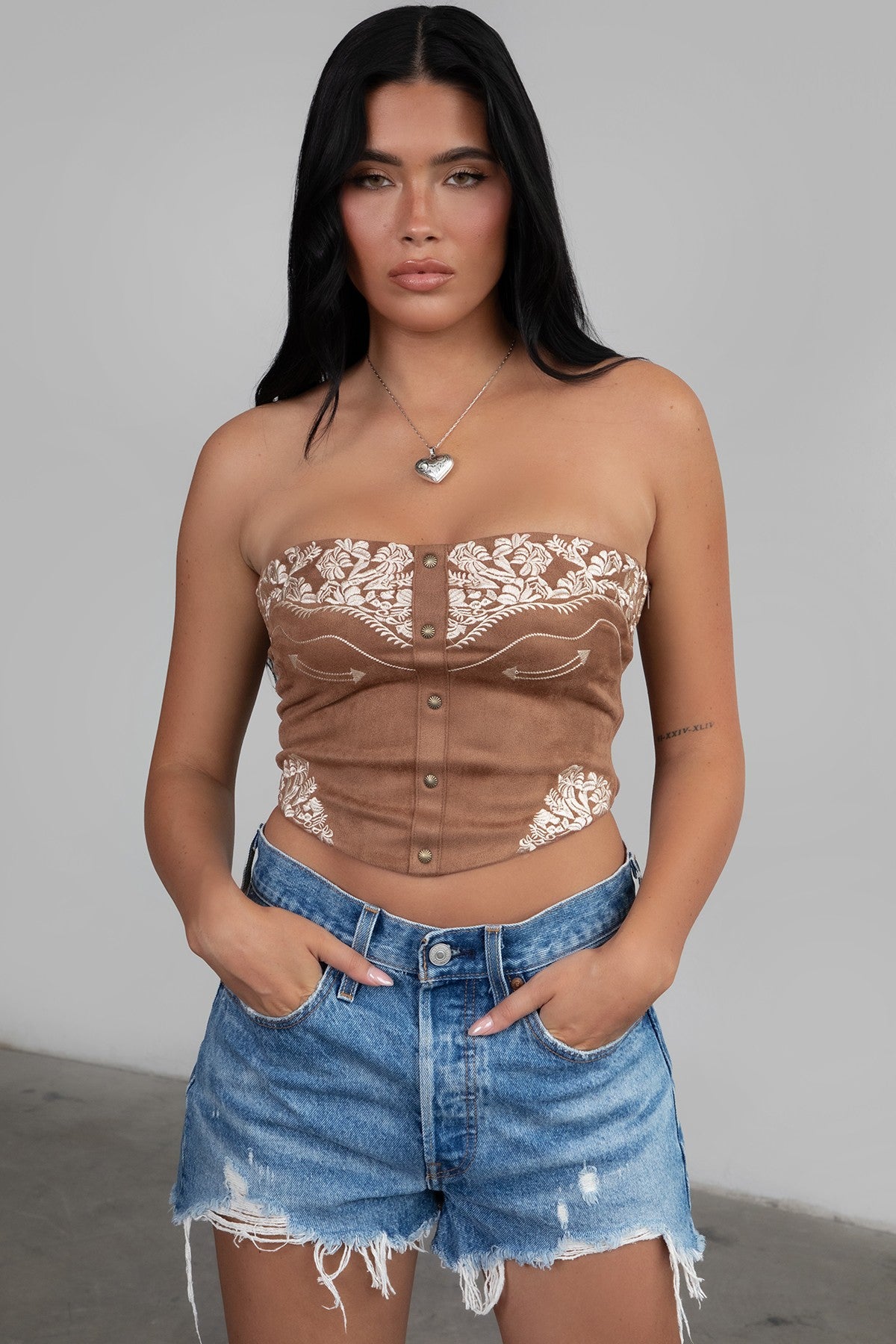 Montana Crop Top - Brown