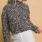 Women's leopard sherpa zip up jacket