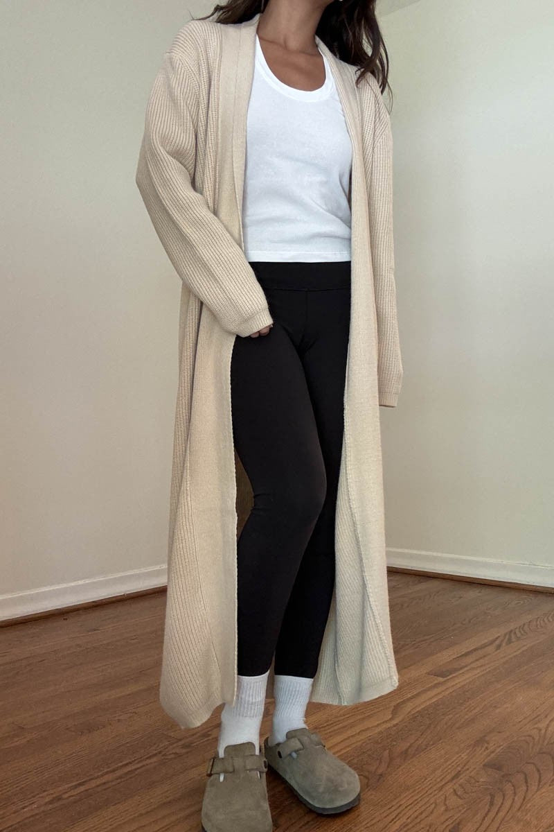 Casual Comfort Cardigan - Oat