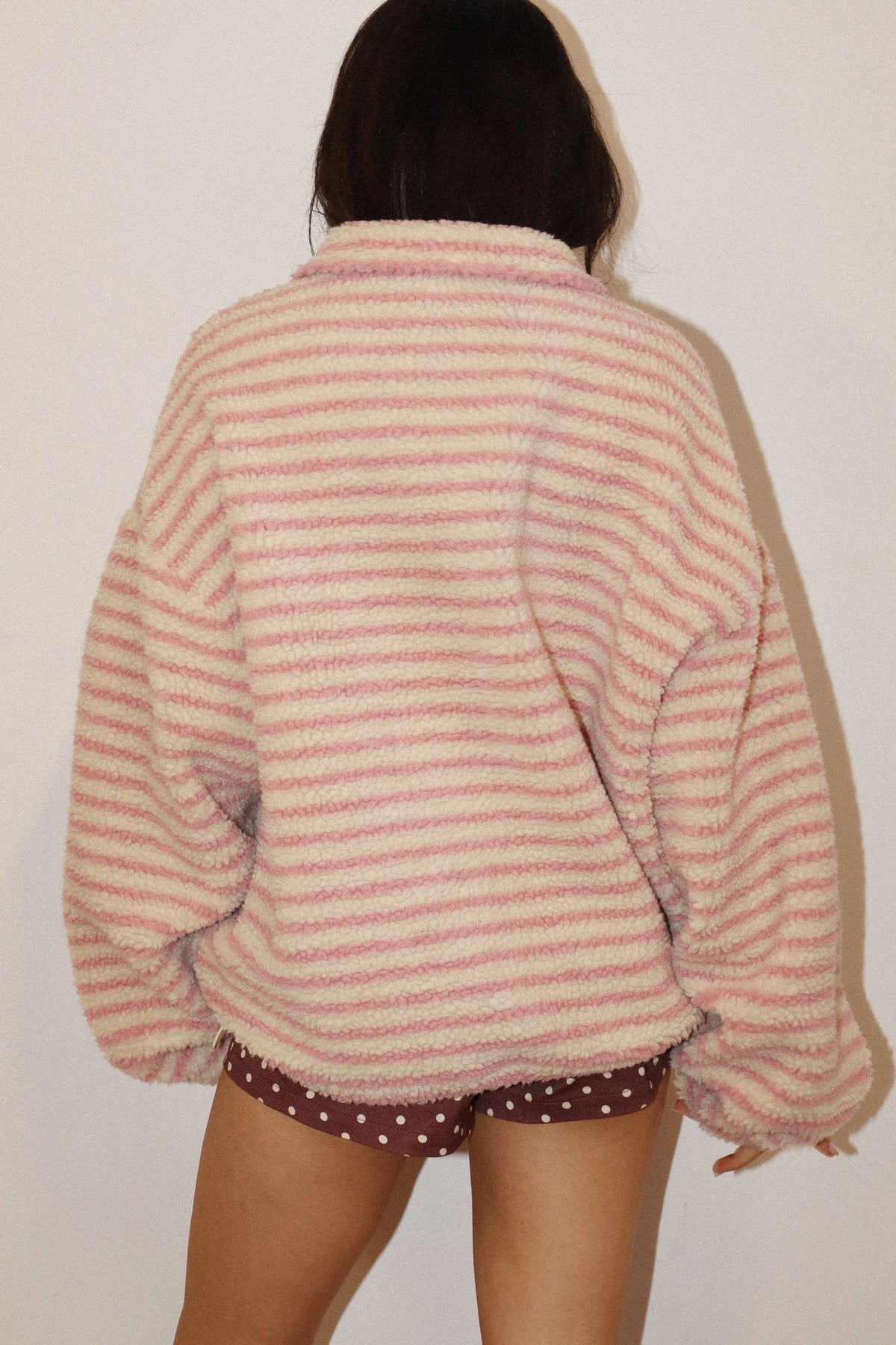 Wren Sherpa Jacket - Cream/Pink
