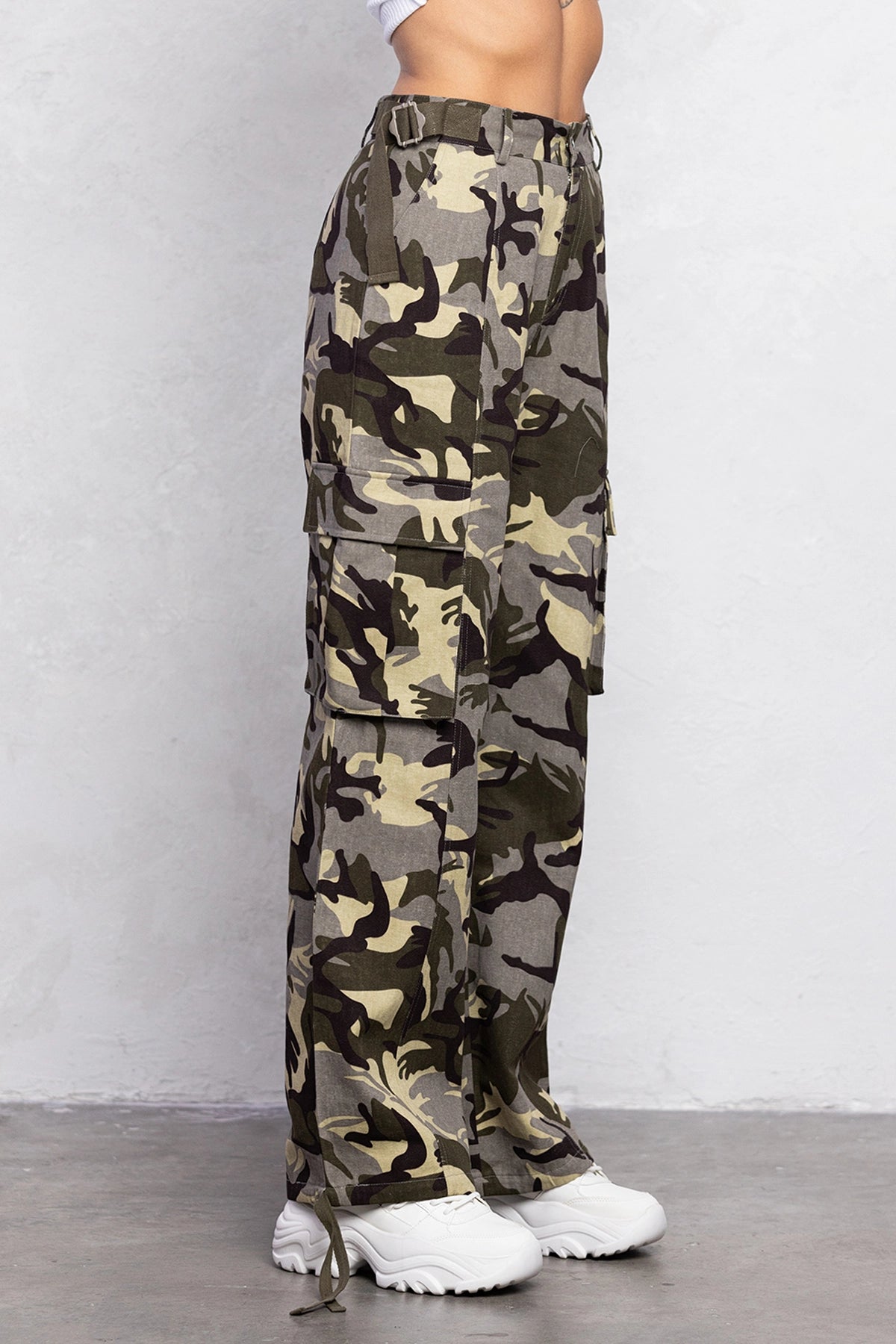 Tana Cargo Pants - Green Camo