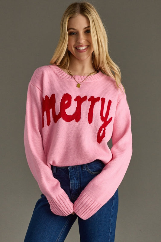 Merry Sweater - Pink & Pink