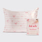 Holiday Satin Pillowcase in Striped Bows - Standard