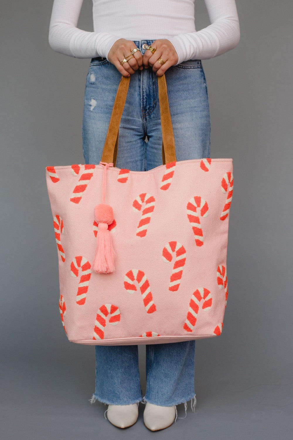 Candy Cane Tote Bag