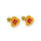 KC Heart Earrings - Yellow