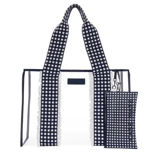 Case-Mate Navy Gingham Jelly Tote Bag