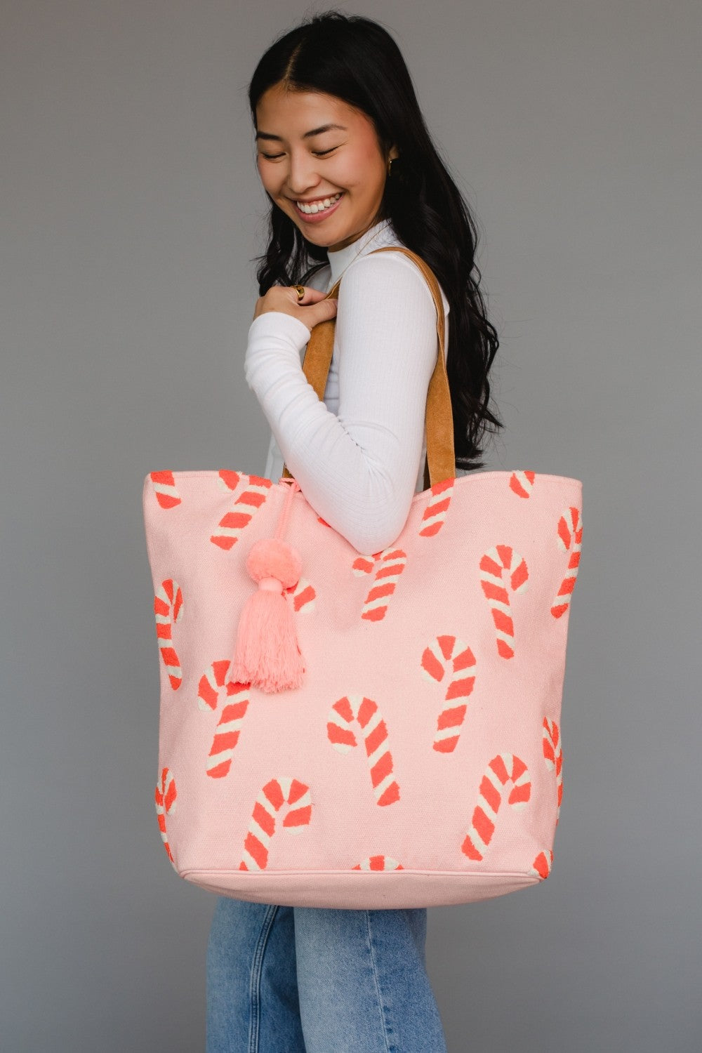 Candy Cane Tote Bag