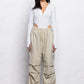 Rhea Cargo Pants -Beige