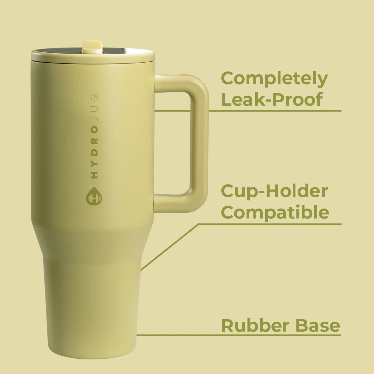Olive HydroJug 40oz Traveler Tumbler