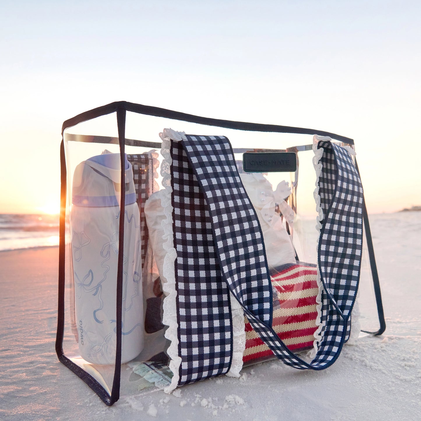 Case-Mate Navy Gingham Jelly Tote Bag