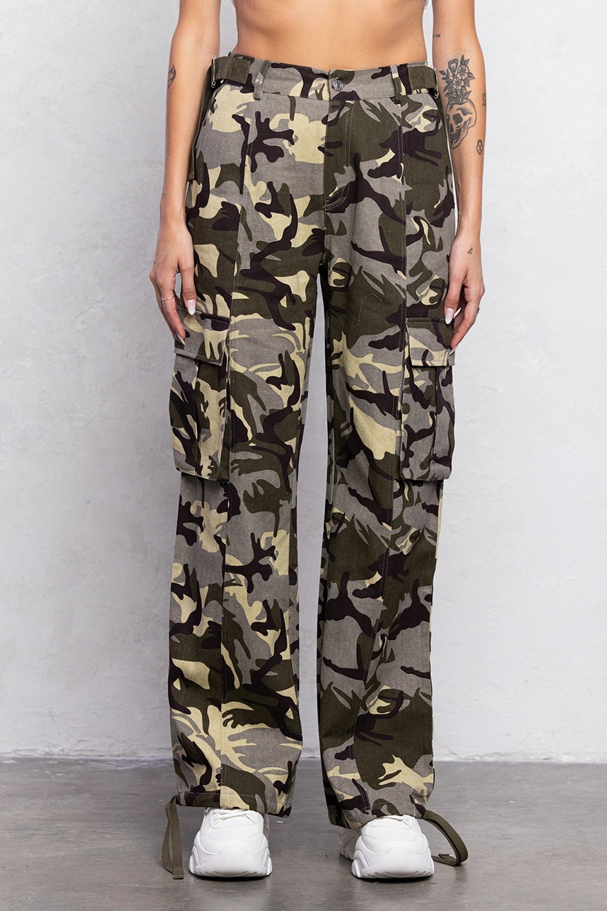 Tana Cargo Pants - Green Camo