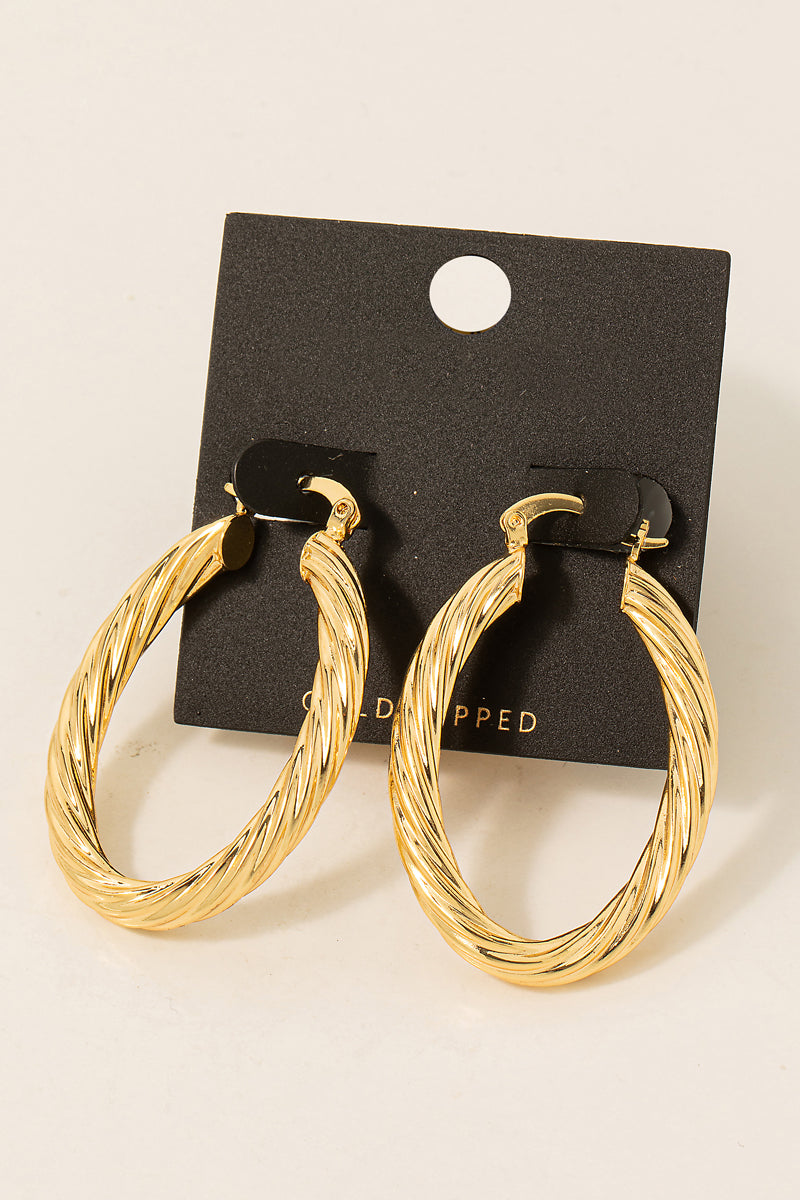 Twisted Hoop Earrings