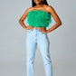 Fancy Feather Top - Green
