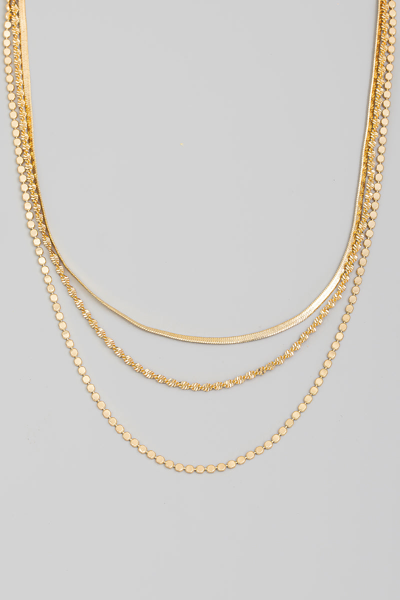 Dainty Layered Necklace - Gold