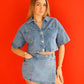 Blue Jean Cropped Shirt
