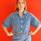 Blue Jean Cropped Shirt