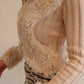 Elodie Fur Sweater cream
