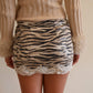 Romy Skirt Beige animal