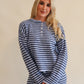 Ella Striped Sweater dark-blue-sky